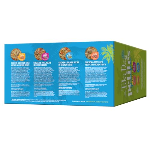 Tiki Dog Petites con hígado y corazón, aporte vitamínico para perros activos.