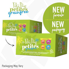 Tiki Dog Petites con salmón en trozos, sabor marino para perros pequeños.