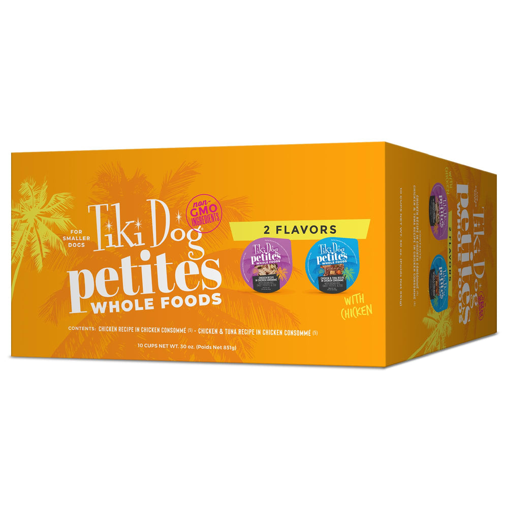 Tiki Dog Petites pollo en consommé: proteína real para perros pequeños