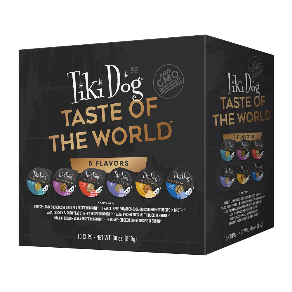 Tiki Dog Sabor del Mundo Carbonara en caldo: aroma intenso y proteína para perros.