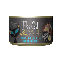 Tiki Pets After Dark: pollo y huevo de codorniz en lata, proteína real