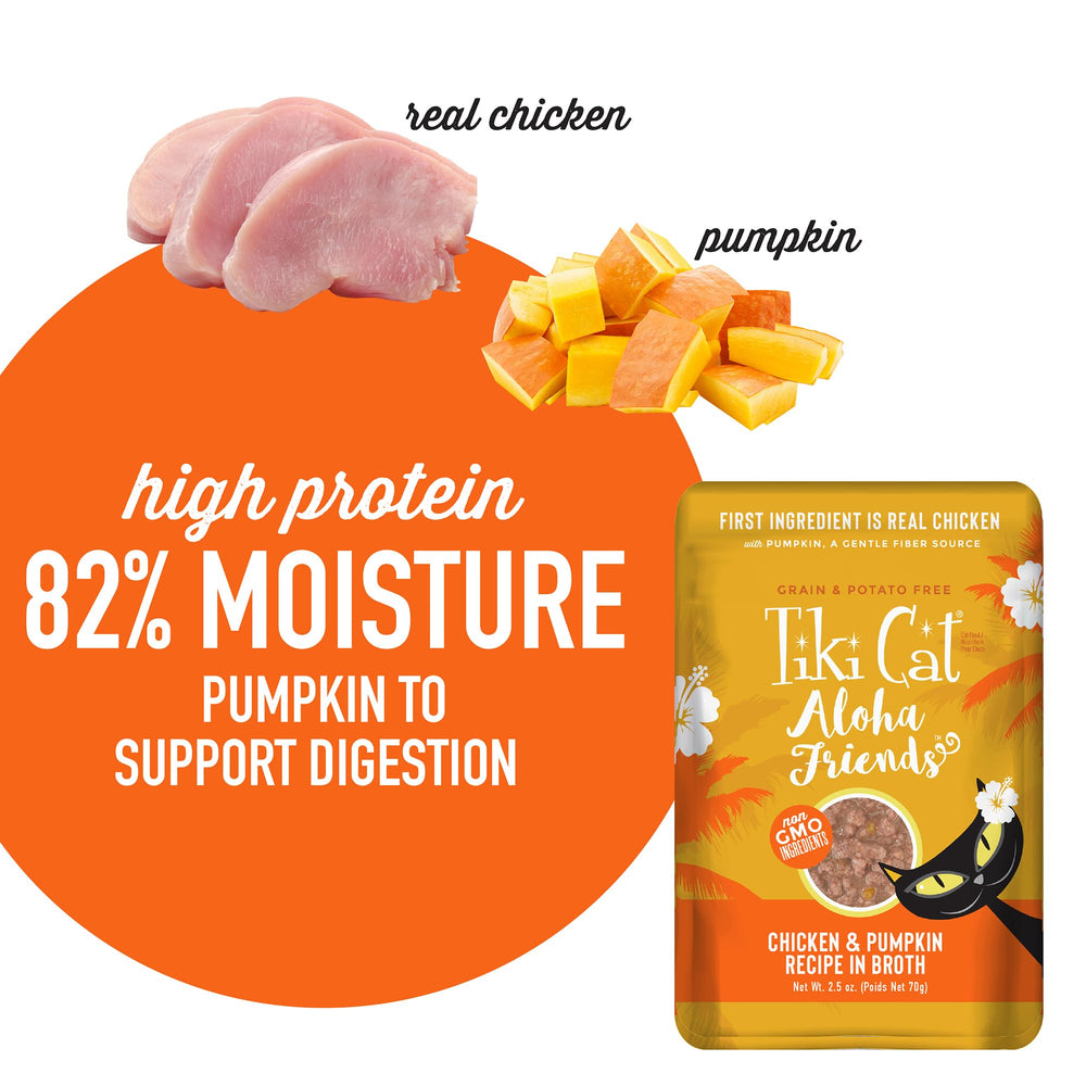 Proteína de calidad con pollo real en Tiki Cat Aloha Friends
