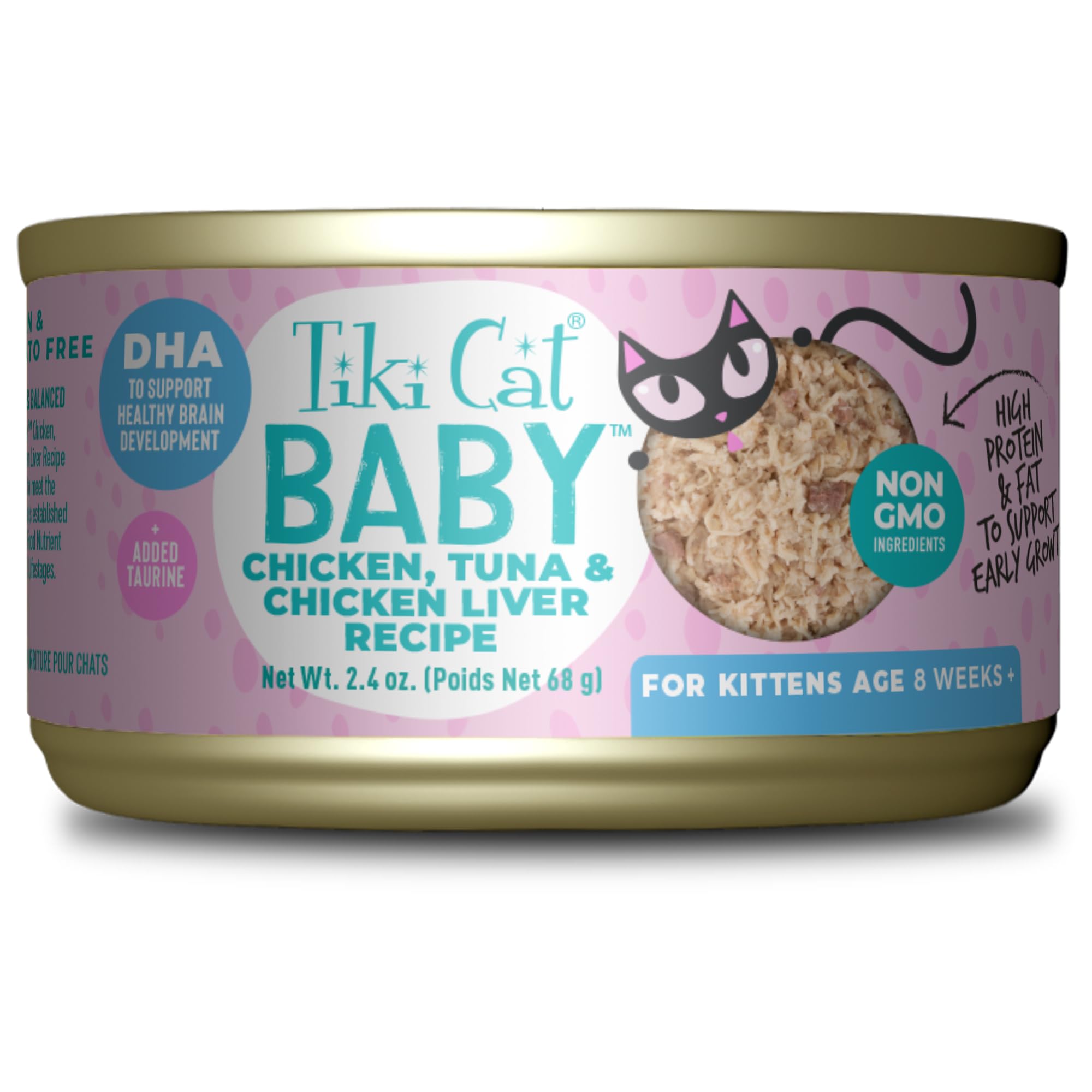 Tiki Cat Baby: lata pollo-atún, ideal para gatitos activos y en crecimiento