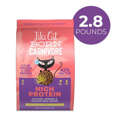 Tiki Cat Born Carnivore croquetas con pollo y pescado para una dieta carnivora equilibrada.