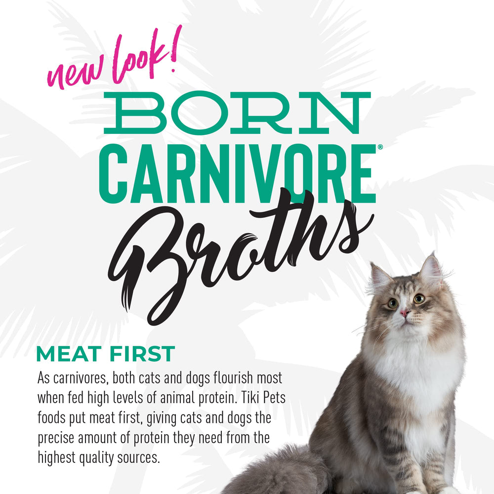 Tiki Pets Broths uso diario como refuerzo sabroso de la ración.