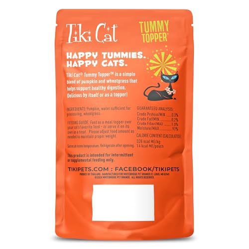 Tiki Cat puré de calabaza con trigo germinado para confort digestivo