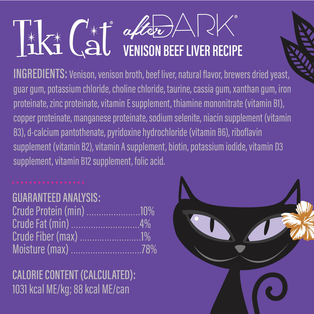 TIKI PETS paté: ingrediente principal ciervo, fuente de proteína natural.
