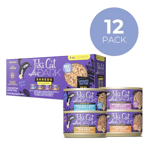 Tiki Cat After Dark Shreds, ingredientes naturales para una dieta proteica.