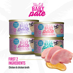 Tiki Cat Baby Pate con DHA, taurina y prebióticos para nutrientes clave