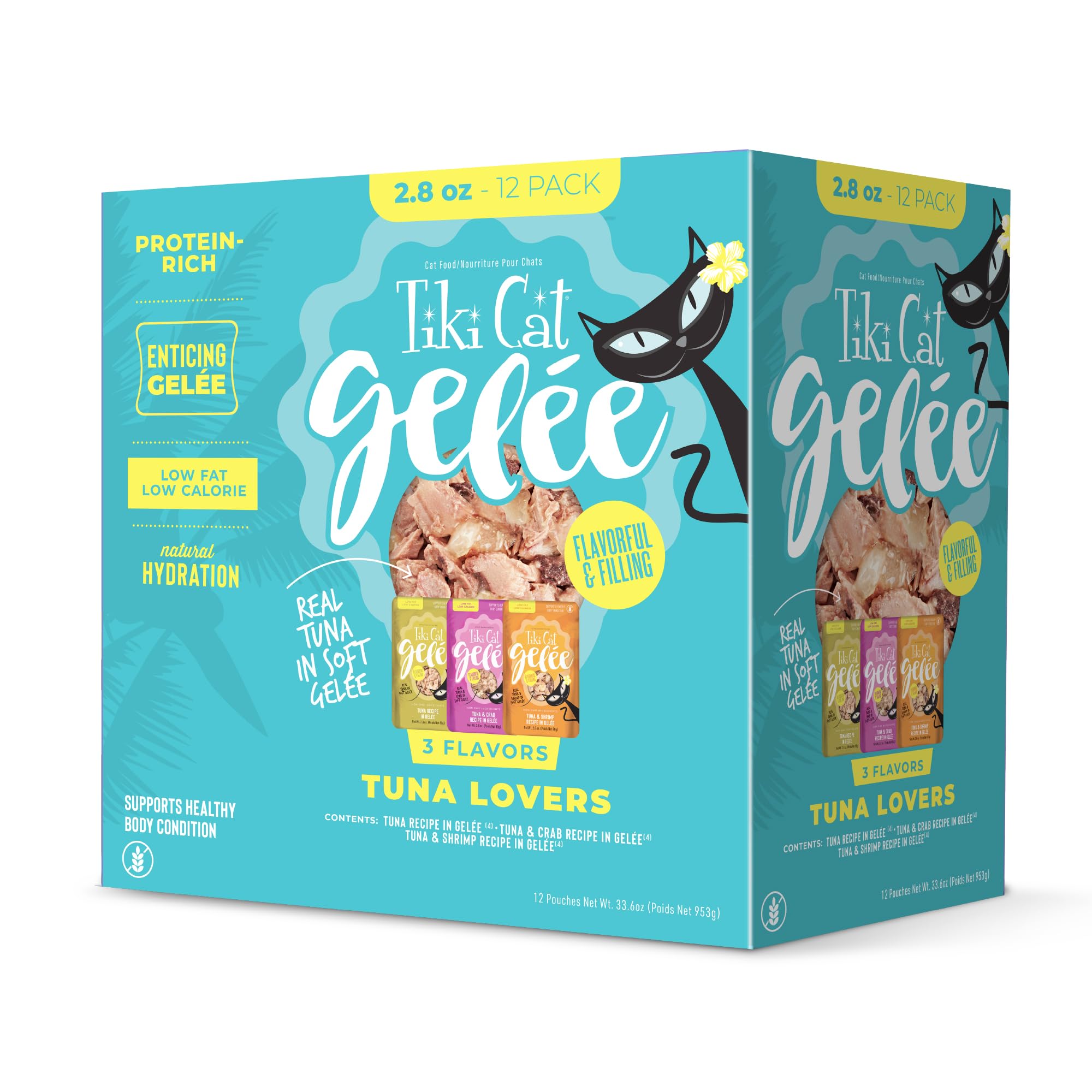 Tiki Cat Gelee con atún en gelée suave para hidratación y sabor