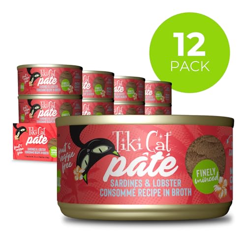 Tiki Cat Grill Pate Sardinas Langosta Lata: sabor carnívoro y alto contenido de humedad.