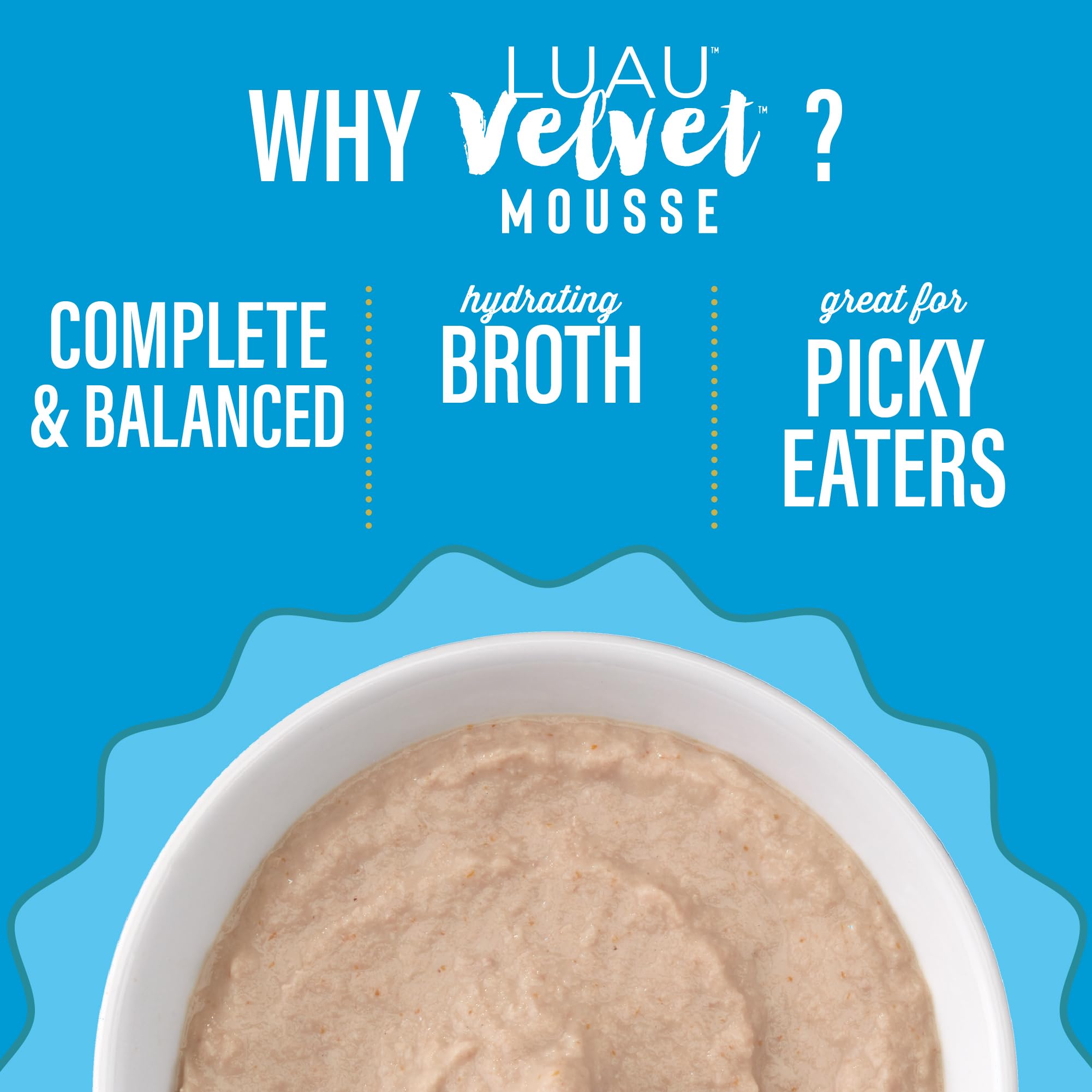 Sabor pollo destaca en la porción de Tiki Cat Luau Velvet Mousse