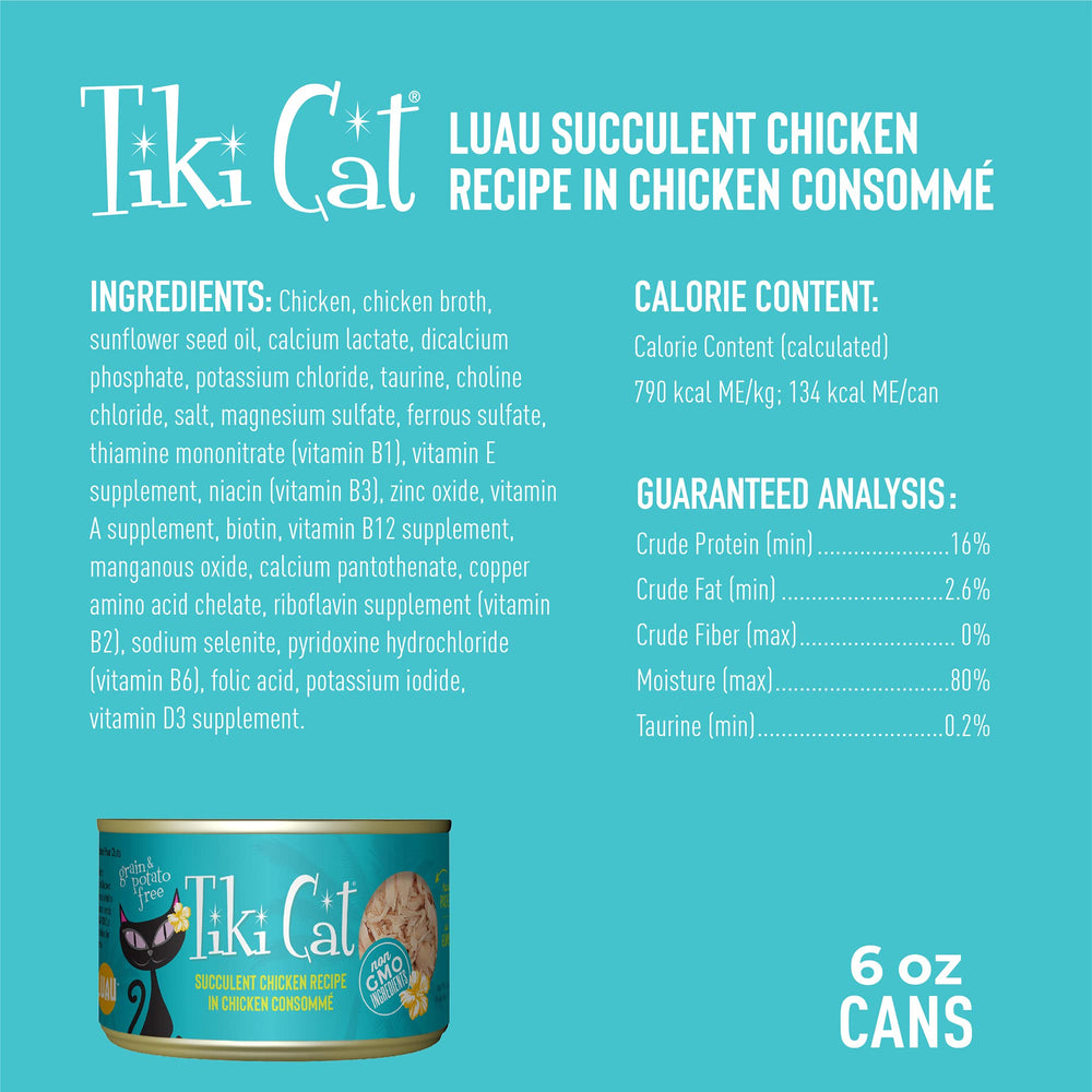 Opción sin granos de TIKI CAT Puka Puka para felinos sensibles
