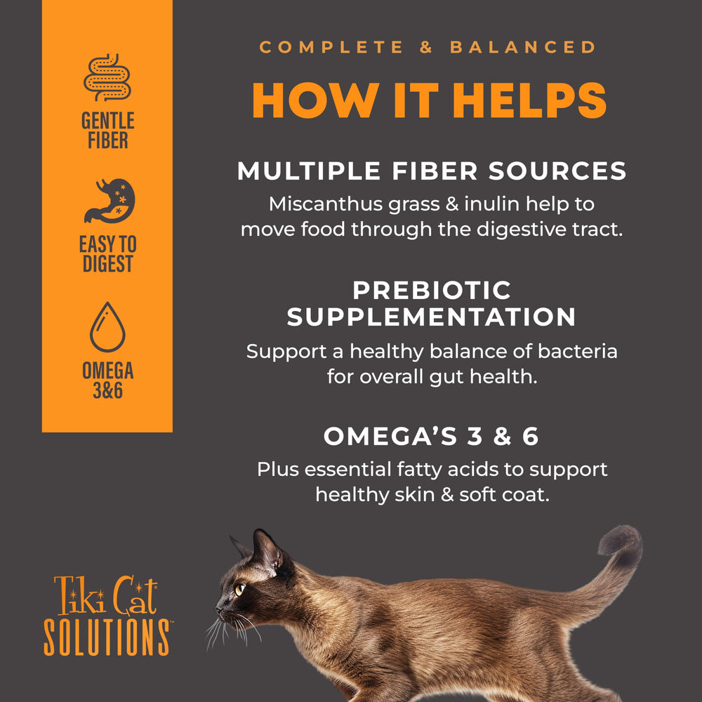 Fórmula sin patata ni granos de Tiki Cat Solutions para estómagos sensibles