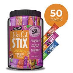 Tiki Cat Stix Mousse en porciones cremosas para snack práctico.