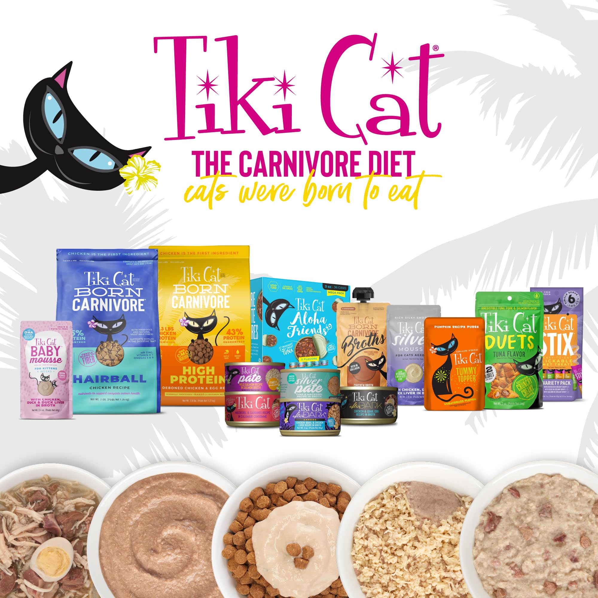 Tiki Cat Velvet Mousse completa y equilibrada para gatos adultos.