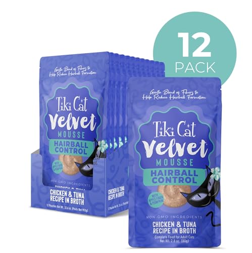Textura sedosa de Tiki Cat Velvet Mousse para una experiencia de comida suave.