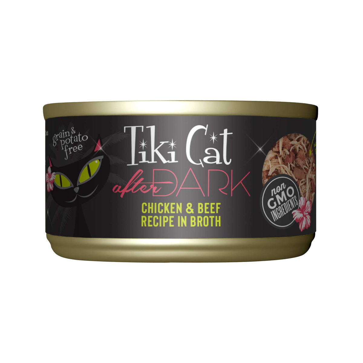 TIKI PETS Tras la Oscuridad desmenuzado de pollo con hígado y corazón para apetito.