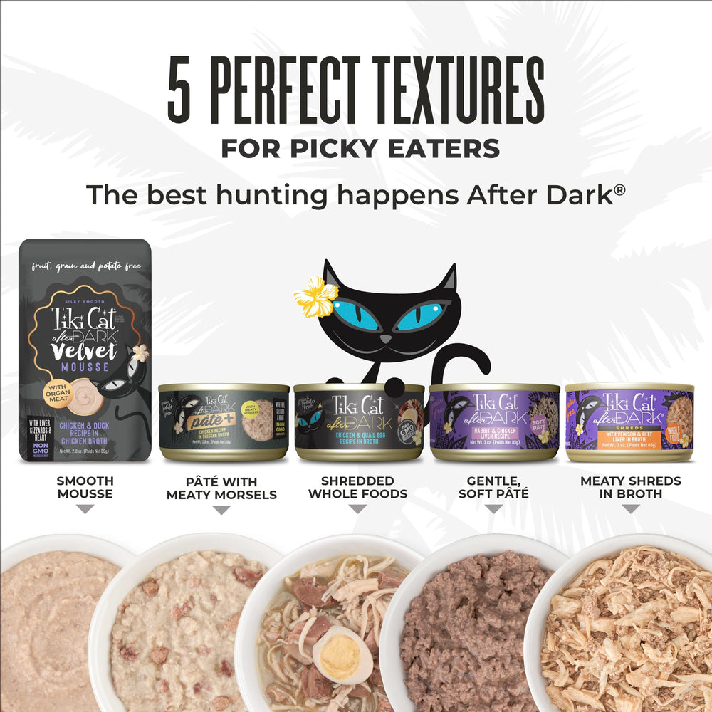 TIKI PETS lata lista para servir en porciones individuales.