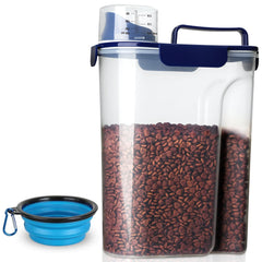 TIOVERY almacenamiento de comida para perros 6qt frente, fácil ver cantidad.