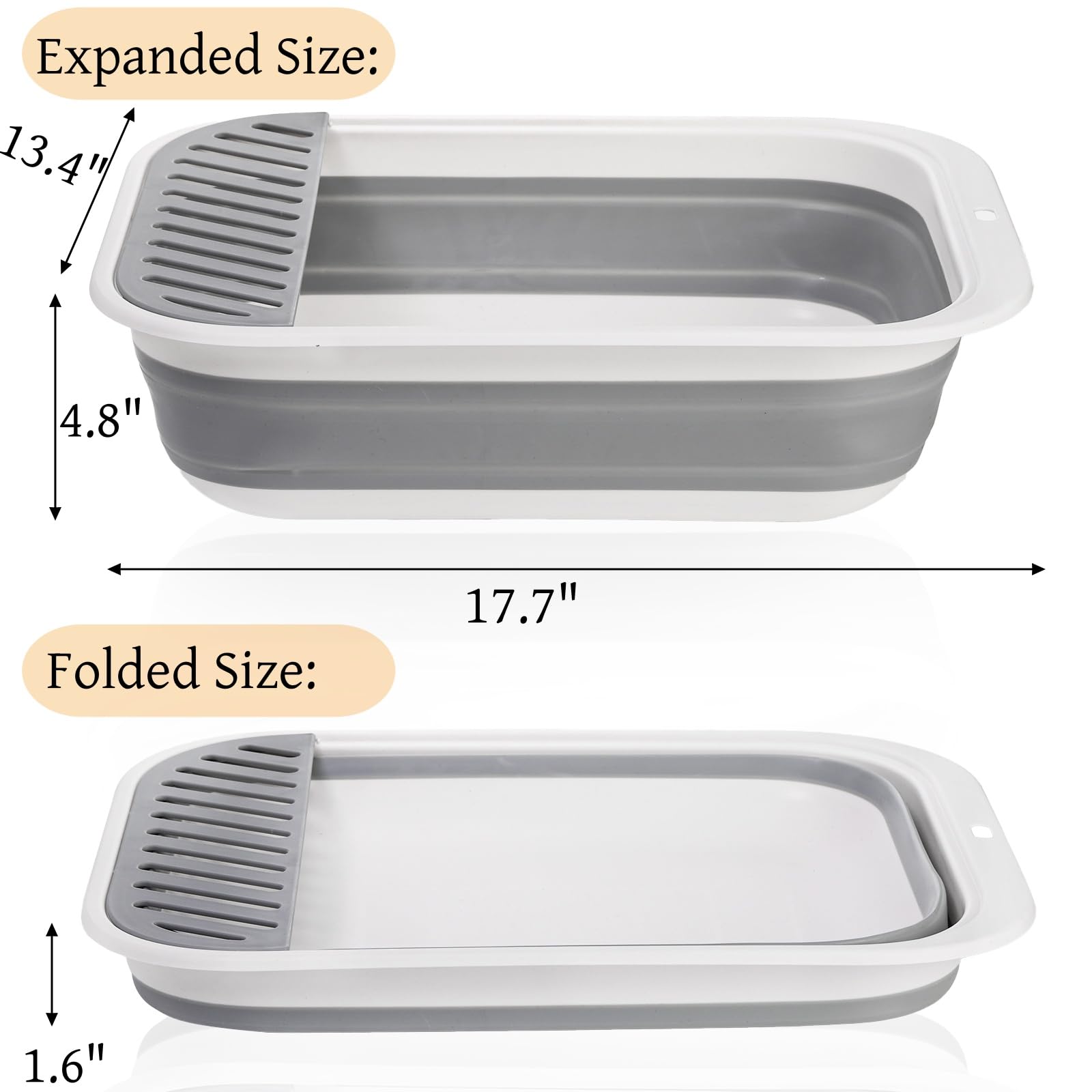 Tlence caja-arena-gato-plegable-compacta ideal para viajar y guardar sin ocupar.