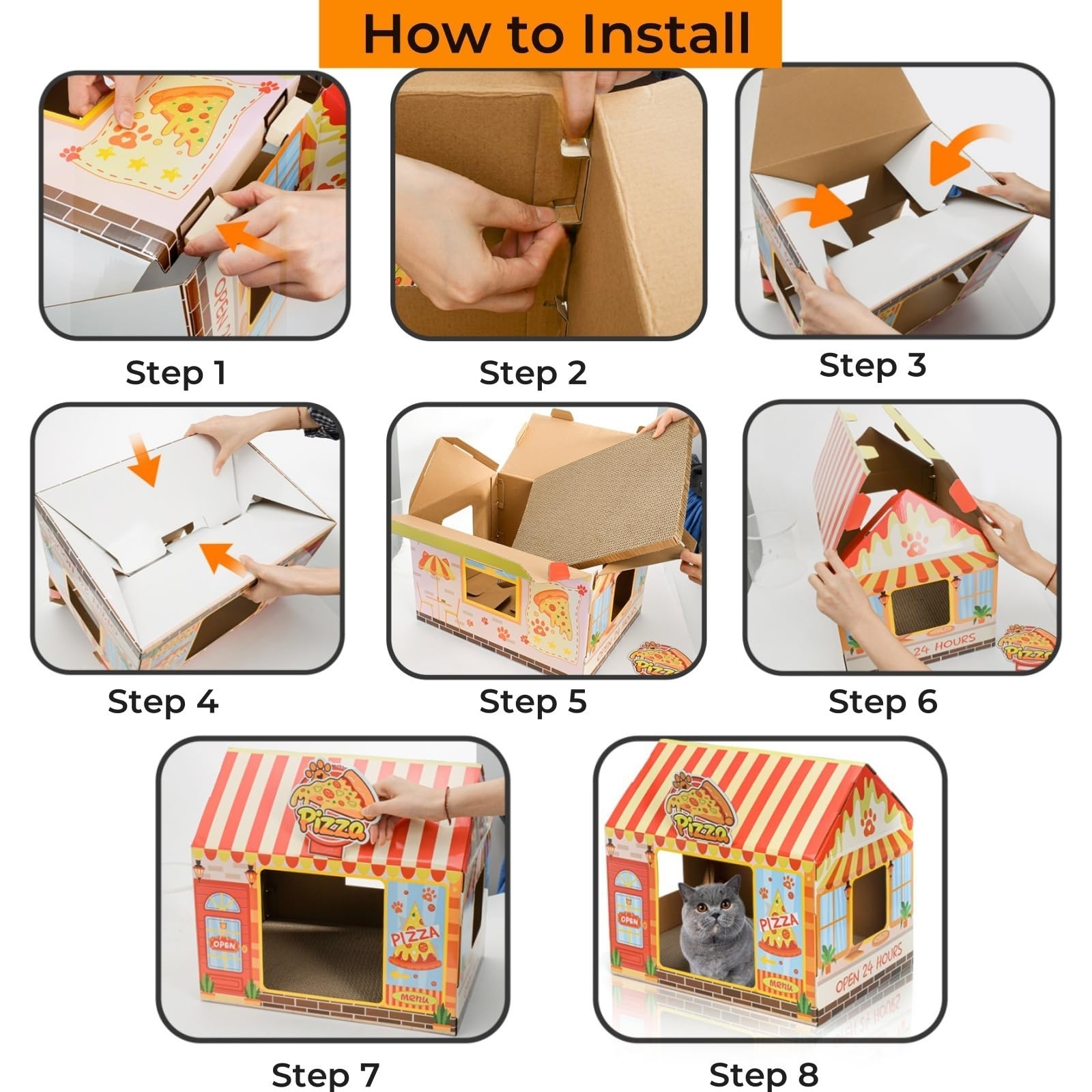 Tlence: pack de 2 casas para gatos, idea de regalo práctica.