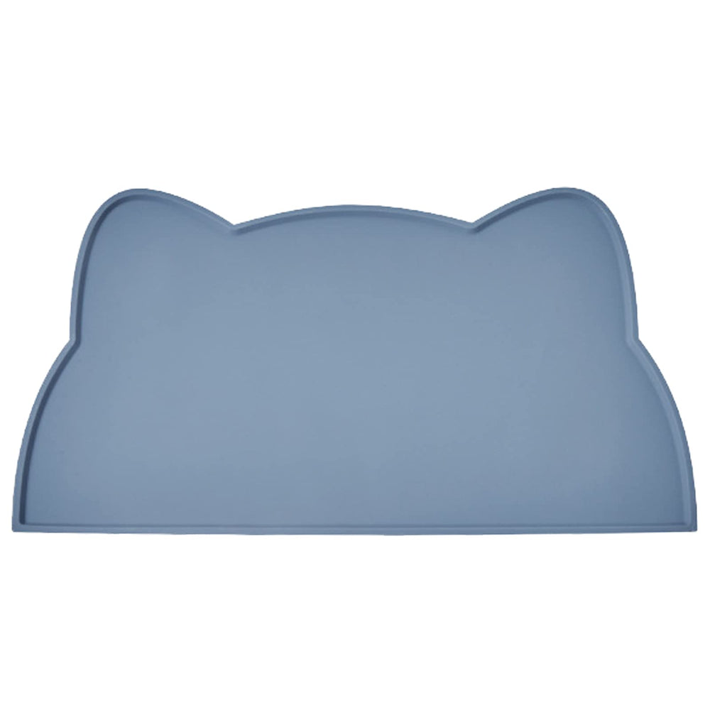 TOKAYIFE alfombrilla para gatos en silicona azul piedra, superficie suave para comer