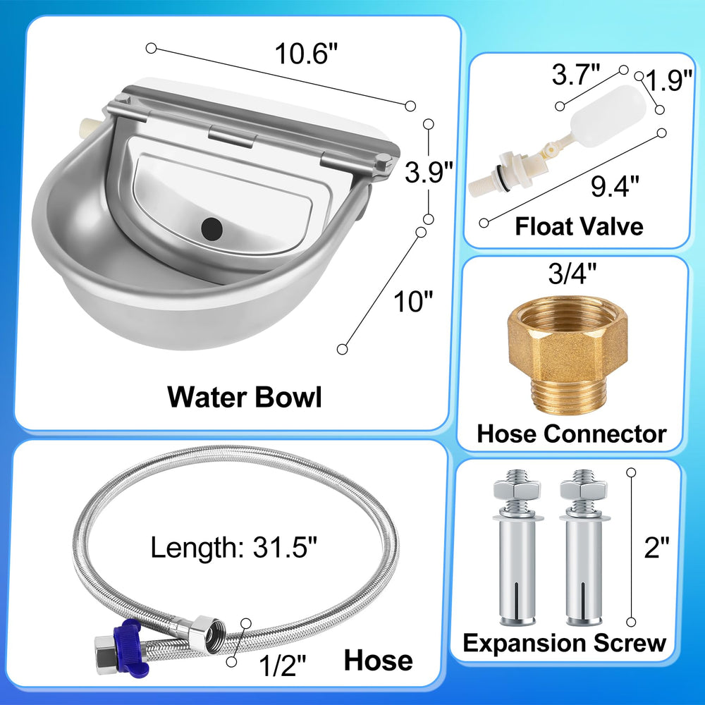 ToLanbbt bebederos automático de acero inoxidable para uso exterior