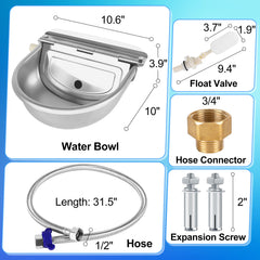 ToLanbbt bebederos automático de acero inoxidable para uso exterior