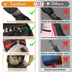 Tomkas bolsillo frontal con cremallera para guardar llaves y móvil.