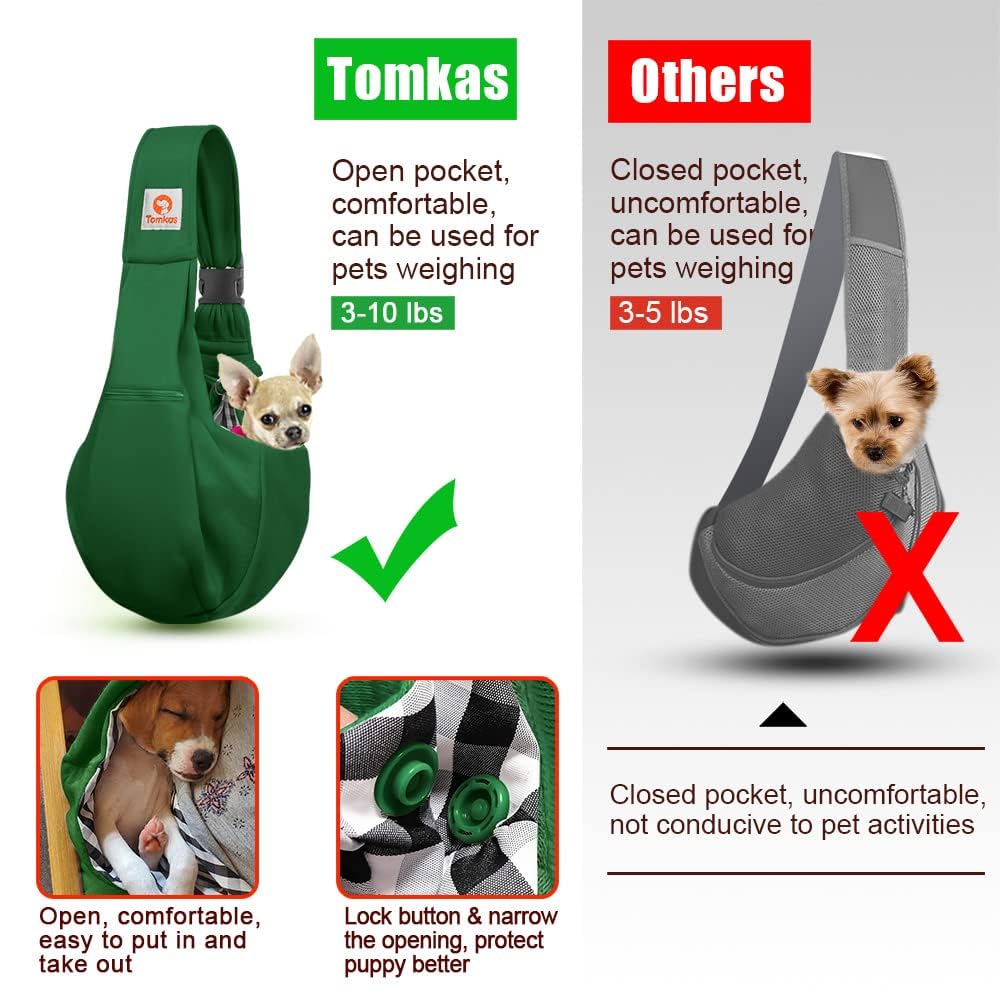 Tomkas porta-perro cómodo para estar cerca durante paseos prolongados