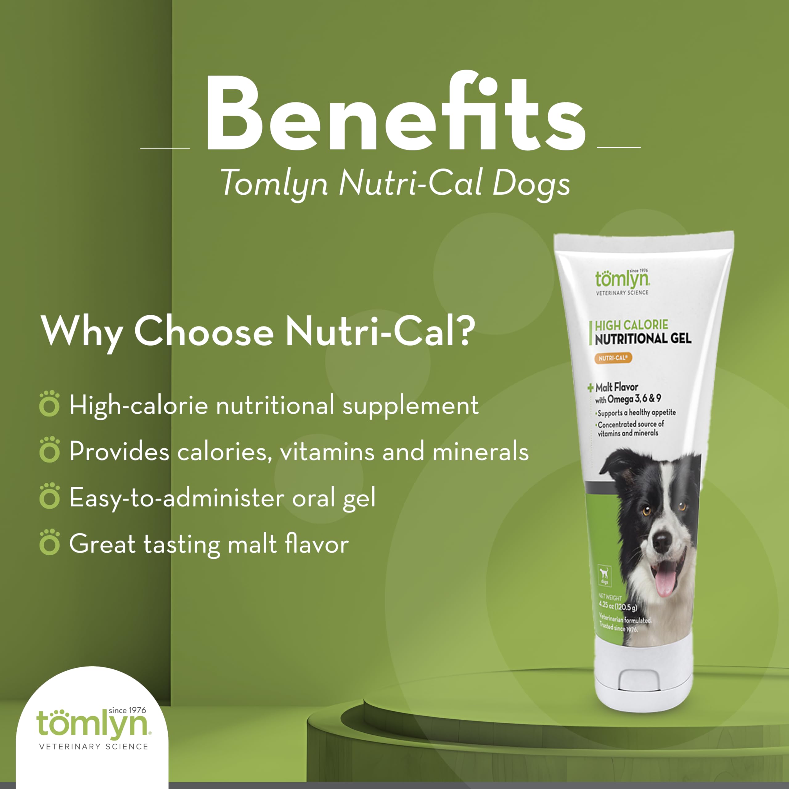 Frasco Tomlyn Nutri-Cal de 4.25 oz, fácil de usar.
