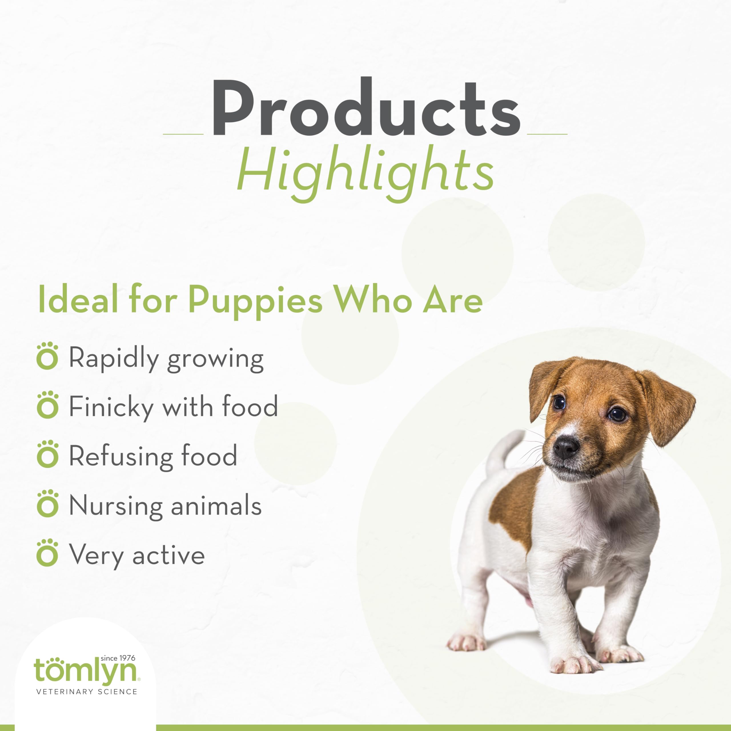 Tomlyn Nutri-Cal textura de gel, rica en vitaminas para cachorros.