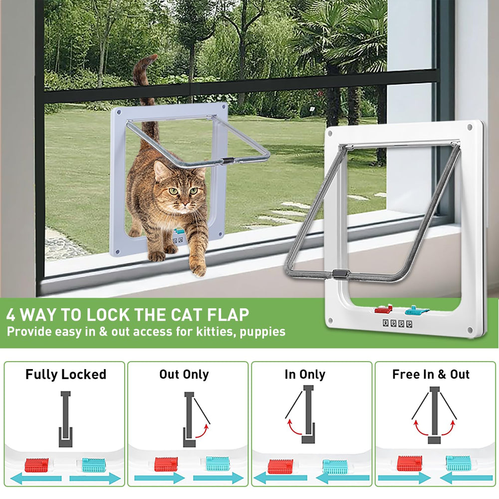 Tonho Dawnhawk puerta para gatos vista clara para vigilar al felino.