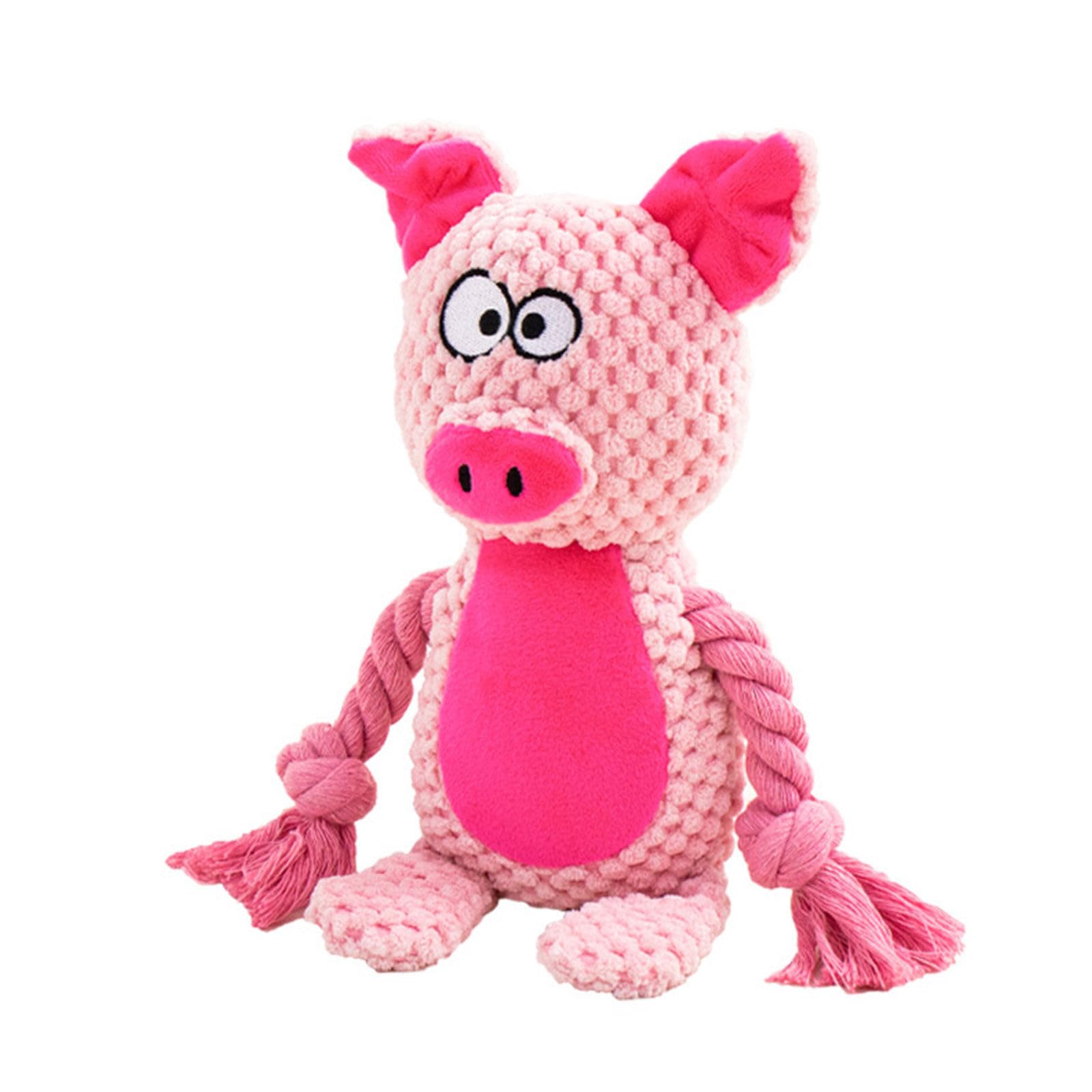 TONYFY Juguete cerdito rosa para perro, ideal para juego diario.