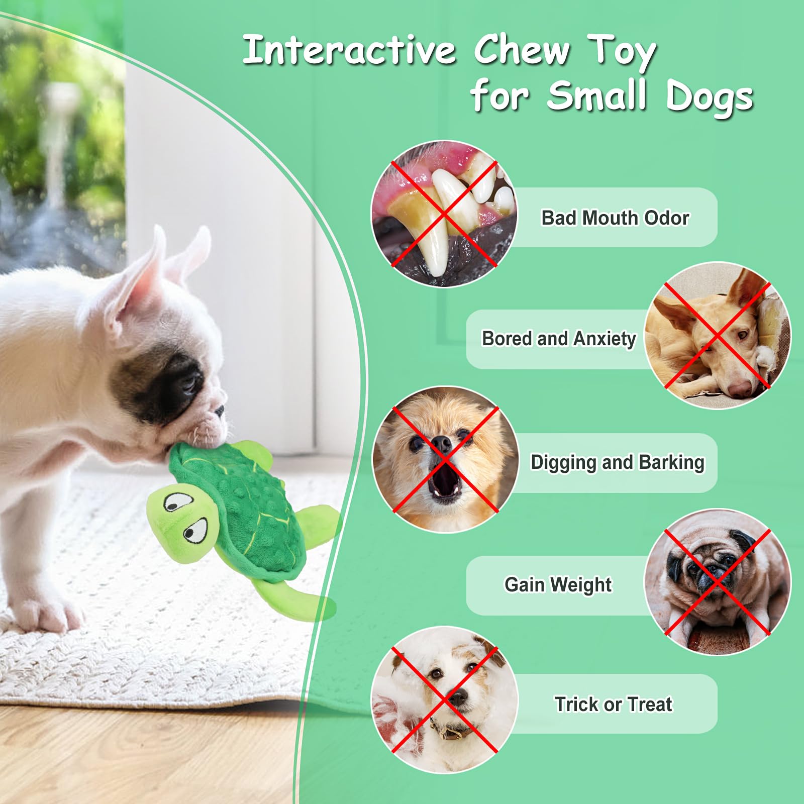TONYFY juguete interactivo para perros pequeños, perfecta para juego dentro de casa