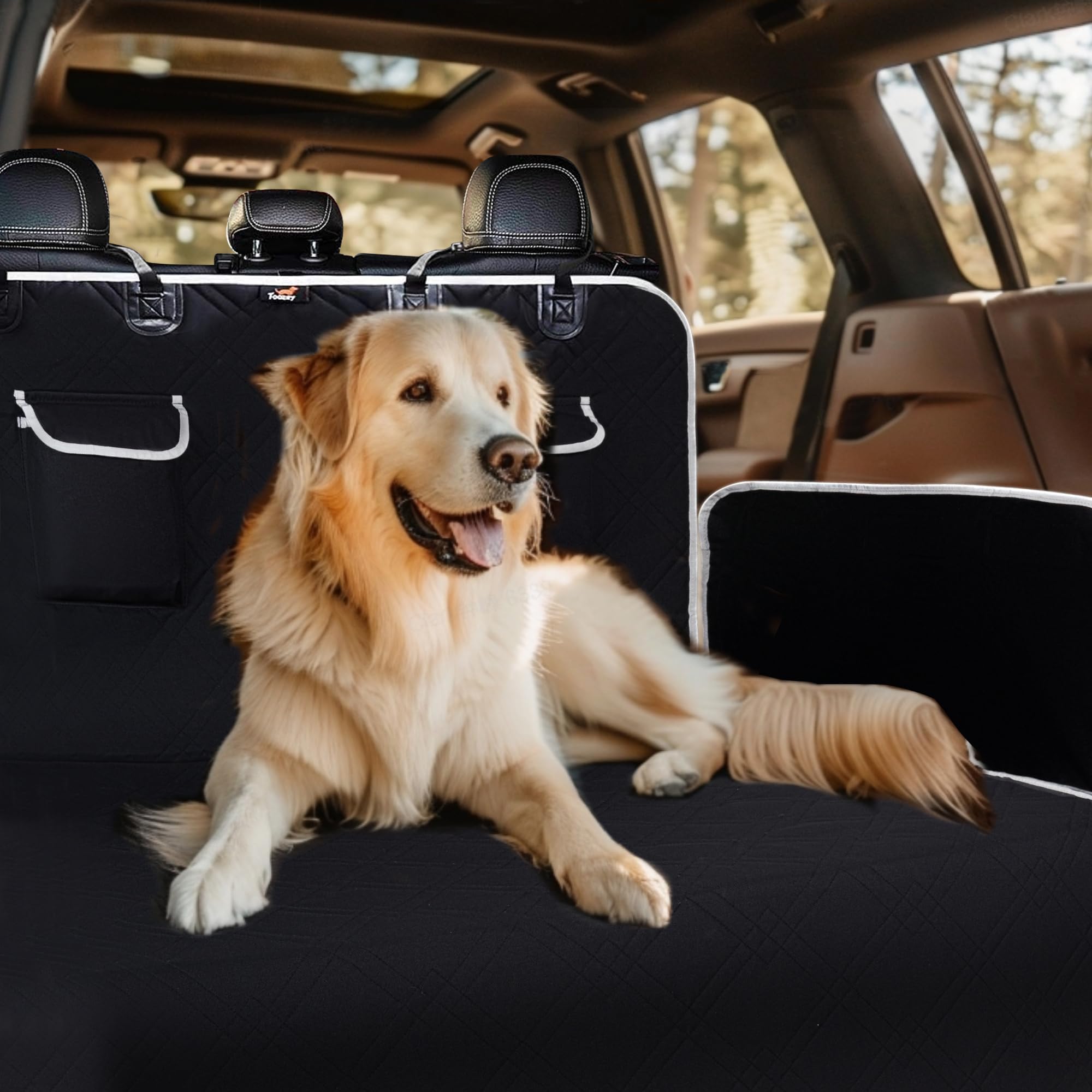 Toozey funda con protección de parachoques para perros durante salidas.