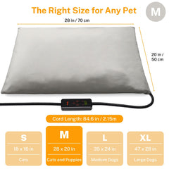 Toozey manta calentadora mediana 28x20, sensor de temperatura para evitar sobrecalentamiento.
