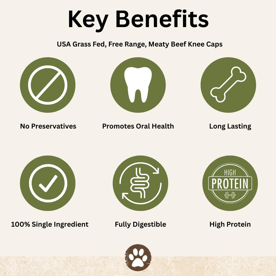 Top Dog Chews rodillas de res en mordida, sabor natural