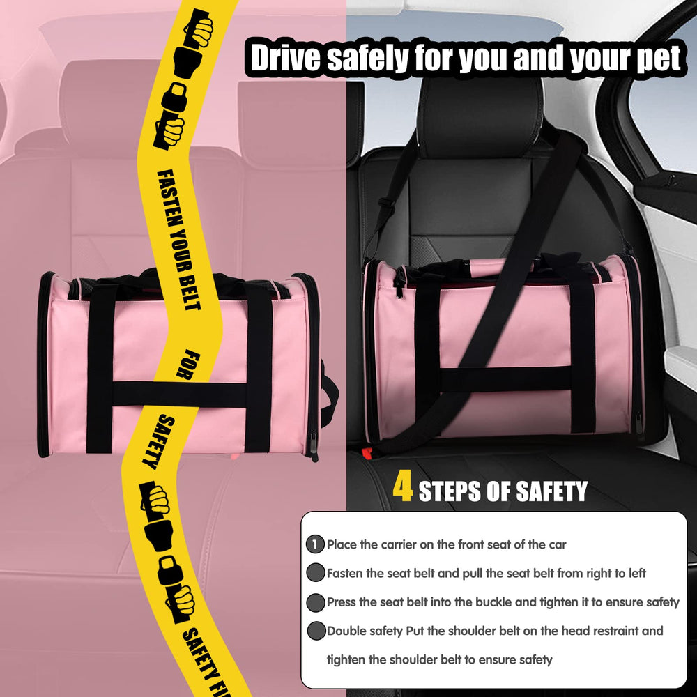 Top tasta transportín con hebilla de seguridad para evitar salidas.