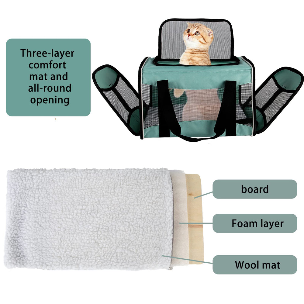 Top Tasta transportín con ventilación de malla para mascotas pequeñas.
