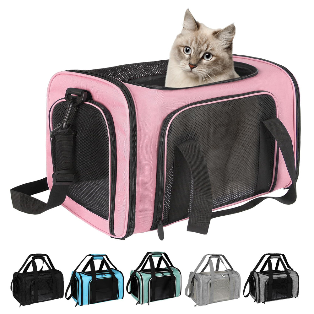 Top Tasta transportín tamaño grande rosa 20x13x13, ideal para perros y gatos.