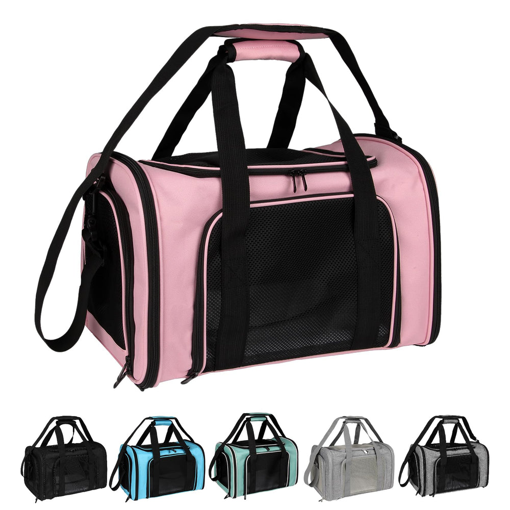Top Tasta transportín para mascotas rosa con ventanas aireadas mejora la ventilación.