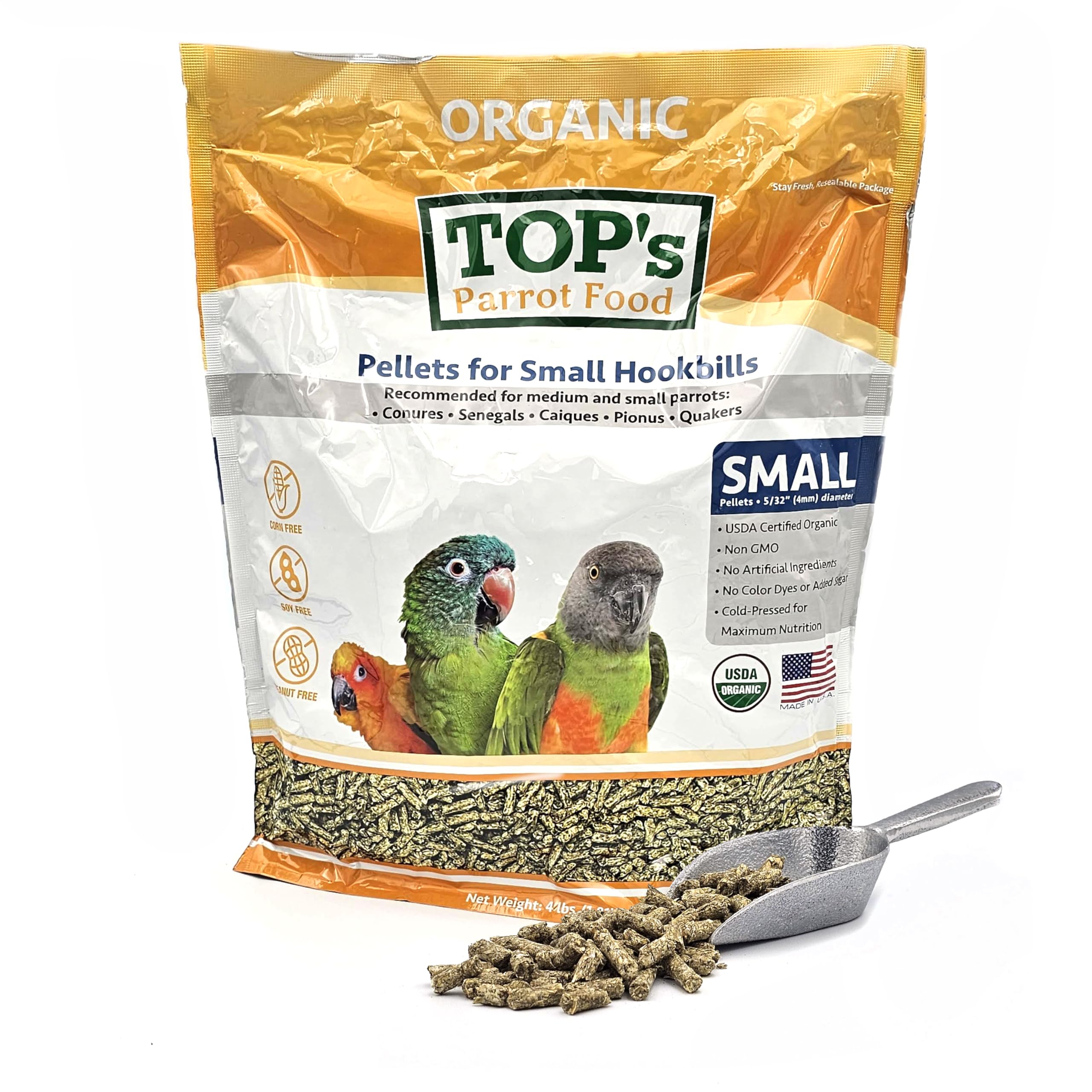 TOP's Parrot Food en bolsa de 4 libras para alimentar a tu loro.