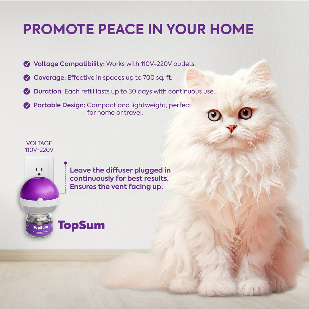 TopSum ambiente gatuno más tranquilo gracias a las feromonas.