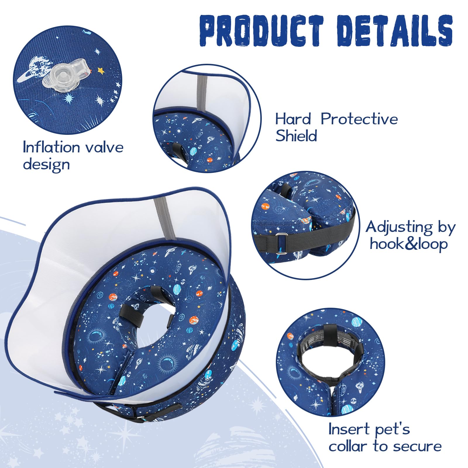 Toptakeit collar inflable rosquilla, talla multirraza para varias razas