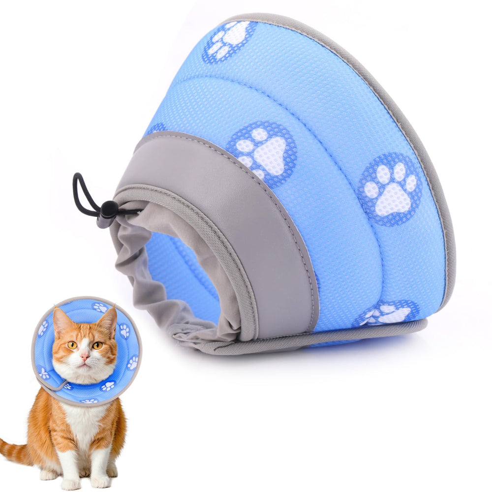 Cono suave de Toptakeit para gatos protege durante la recuperación, confort y seguridad.