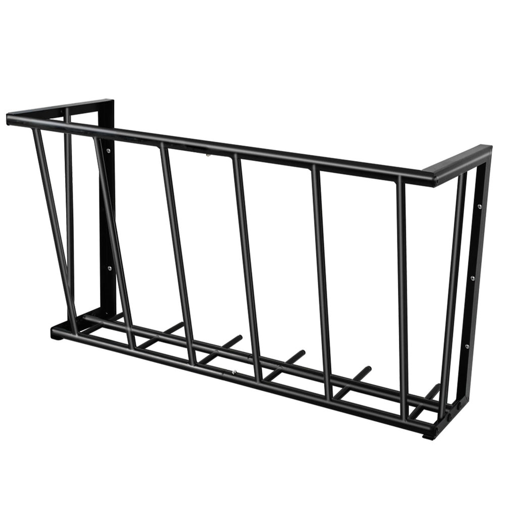 Topyznsup Hay Rack montado en pared de 27 pulgadas para acceso rápido al heno y ahorro de espacio.