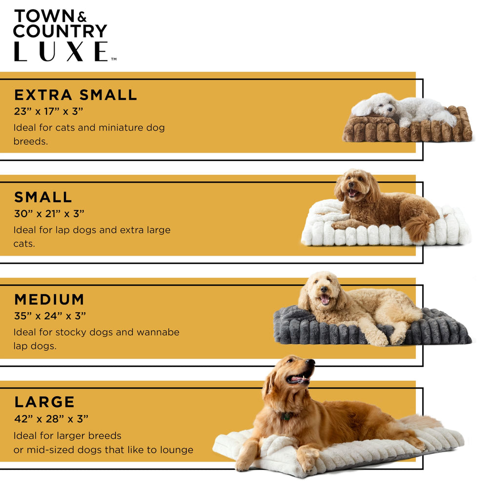 Town & Country Luxe CuddleTown medidas 76x53x6.8 cm para mascotas pequeñas.