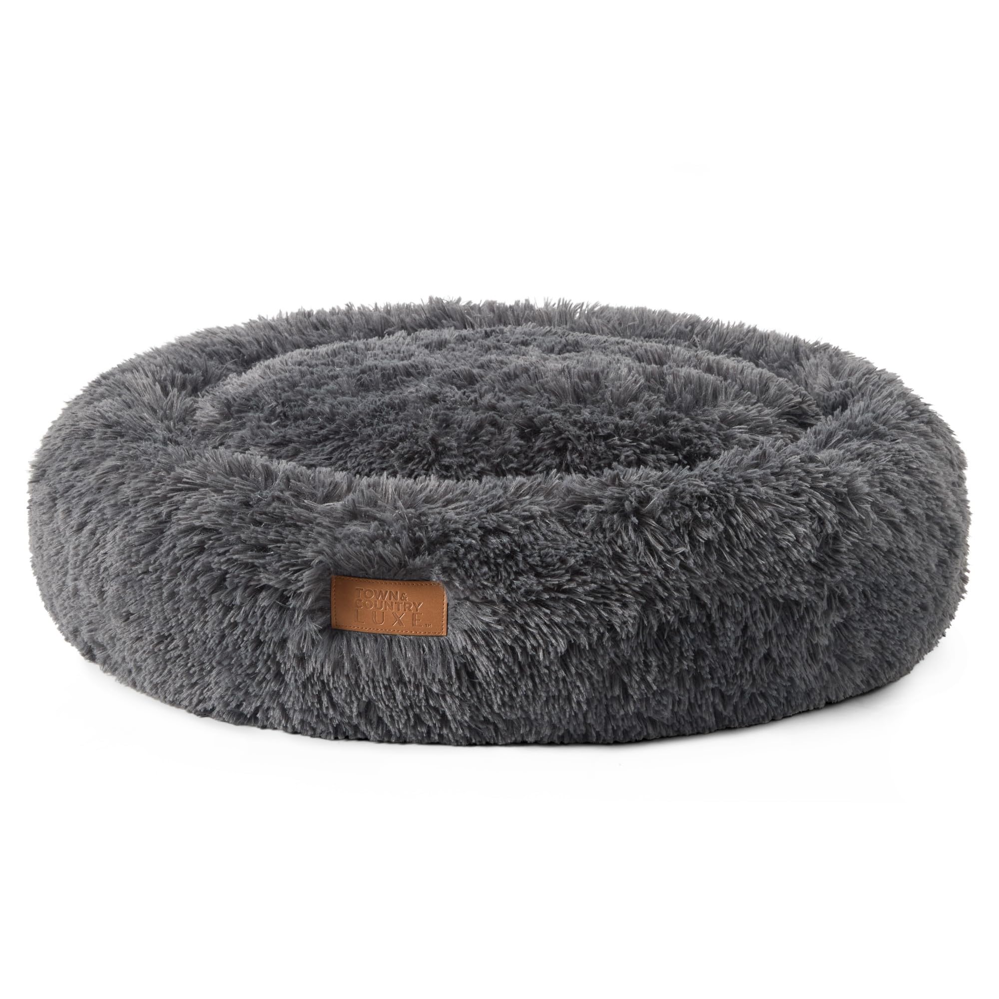 Interior de pelo suave en Town & Country Luxe CuddleTown donut.